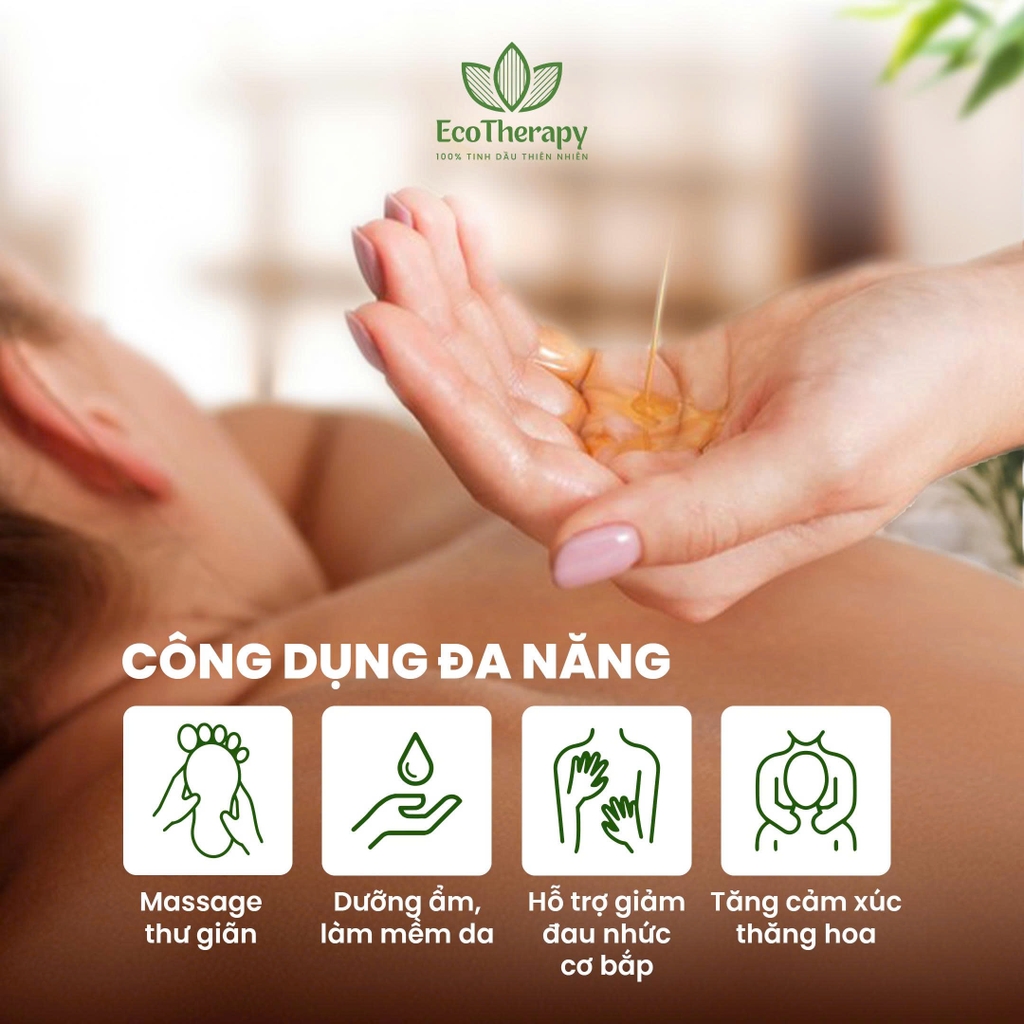 Dầu massage Eco 480ml, Can 5 Lít - Massage Body Dưỡng Ẩm, Thư Giãn, Dầu Nền Pha Tinh Dầu Không Nhờn Rít Dapharco