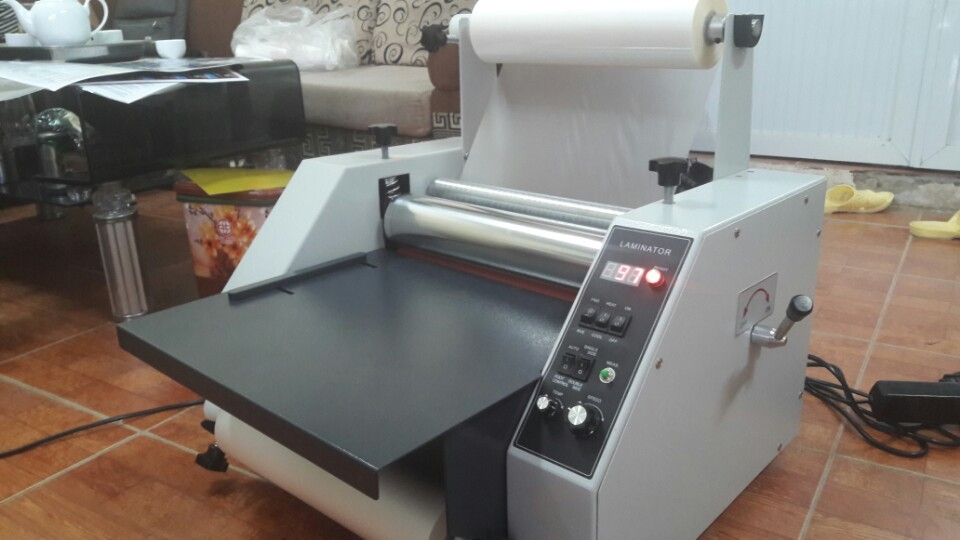 Máy cán màng nhiệt lô Inox FM-350