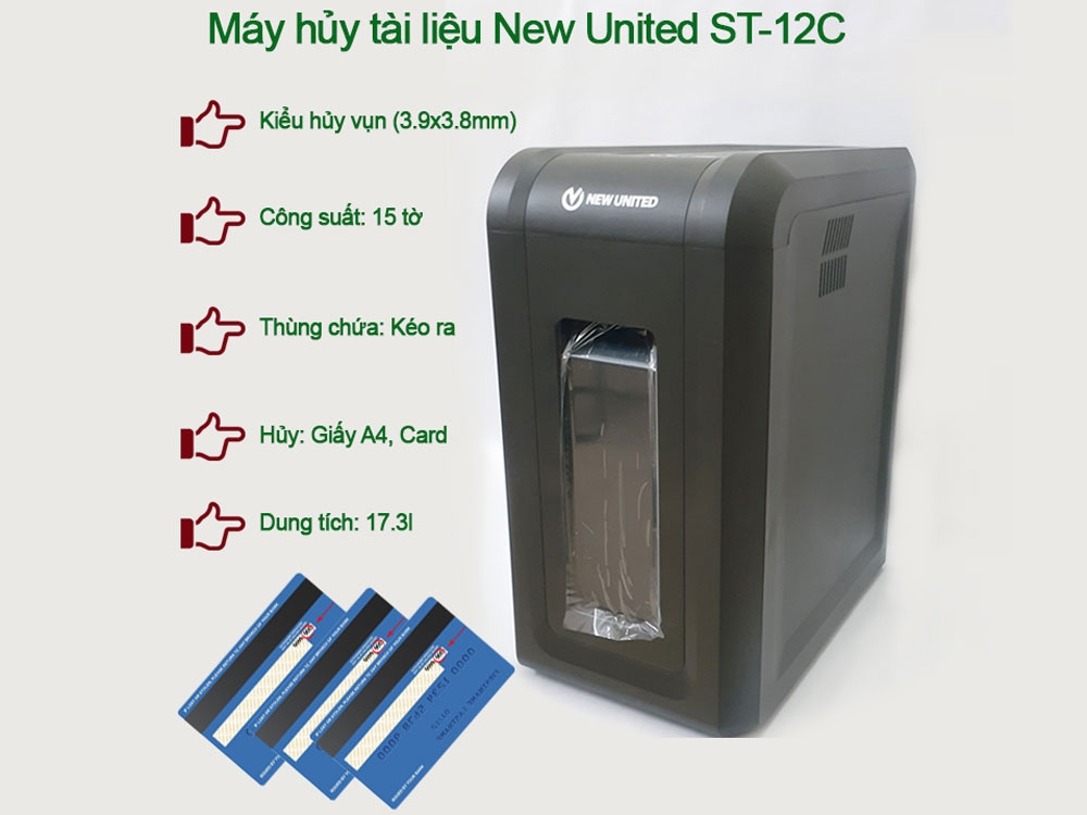 Máy huỷ tài liệu New United ST-12C
