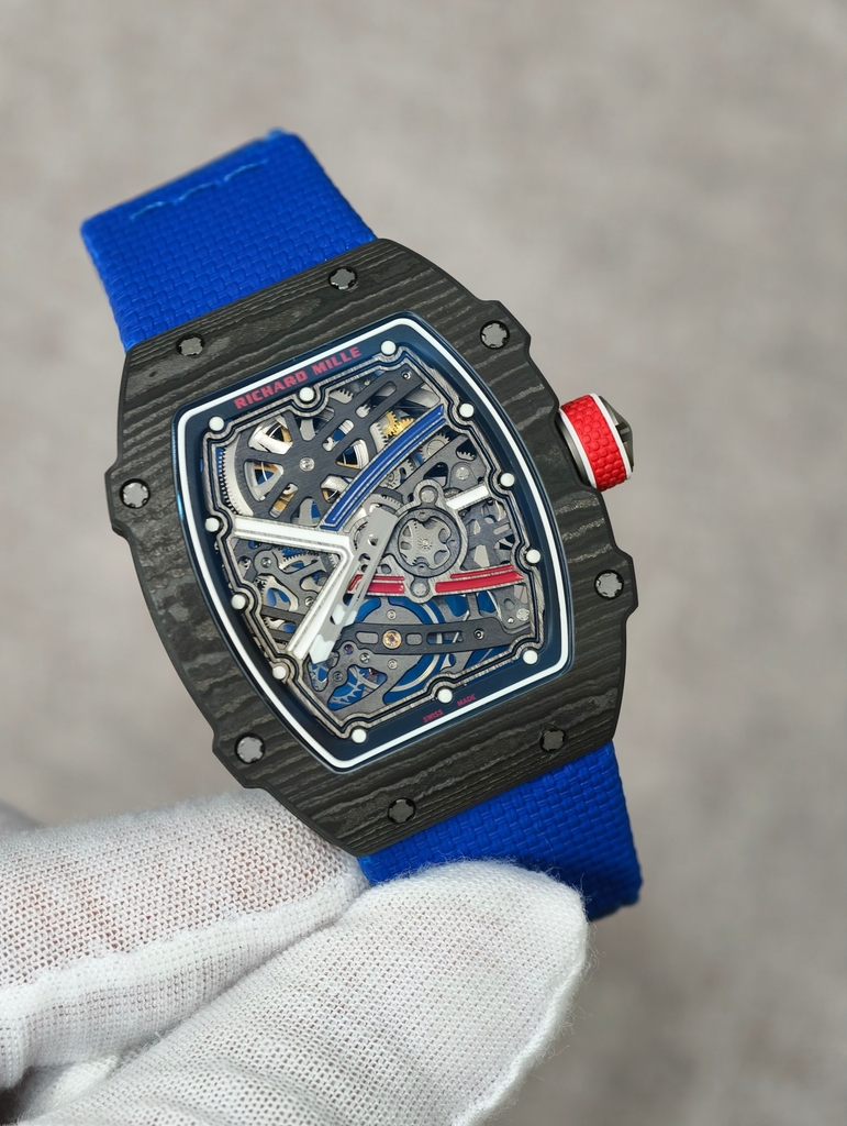 Richard Miller 15RICHARD MILLE RM67-02 Black Carbon Blue Strap