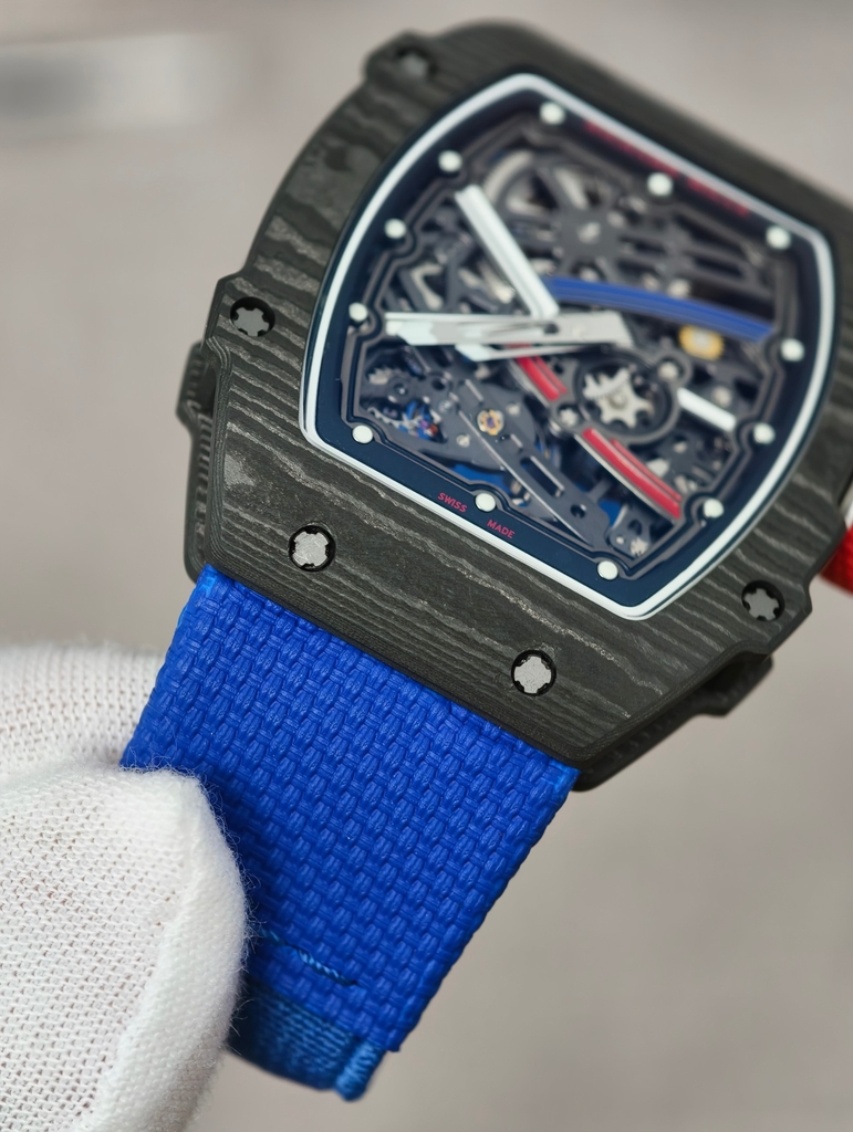 Richard Miller 15RICHARD MILLE RM67-02 Black Carbon Blue Strap