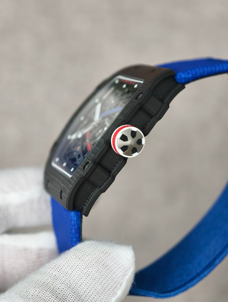 Richard Miller 15RICHARD MILLE RM67-02 Black Carbon Blue Strap