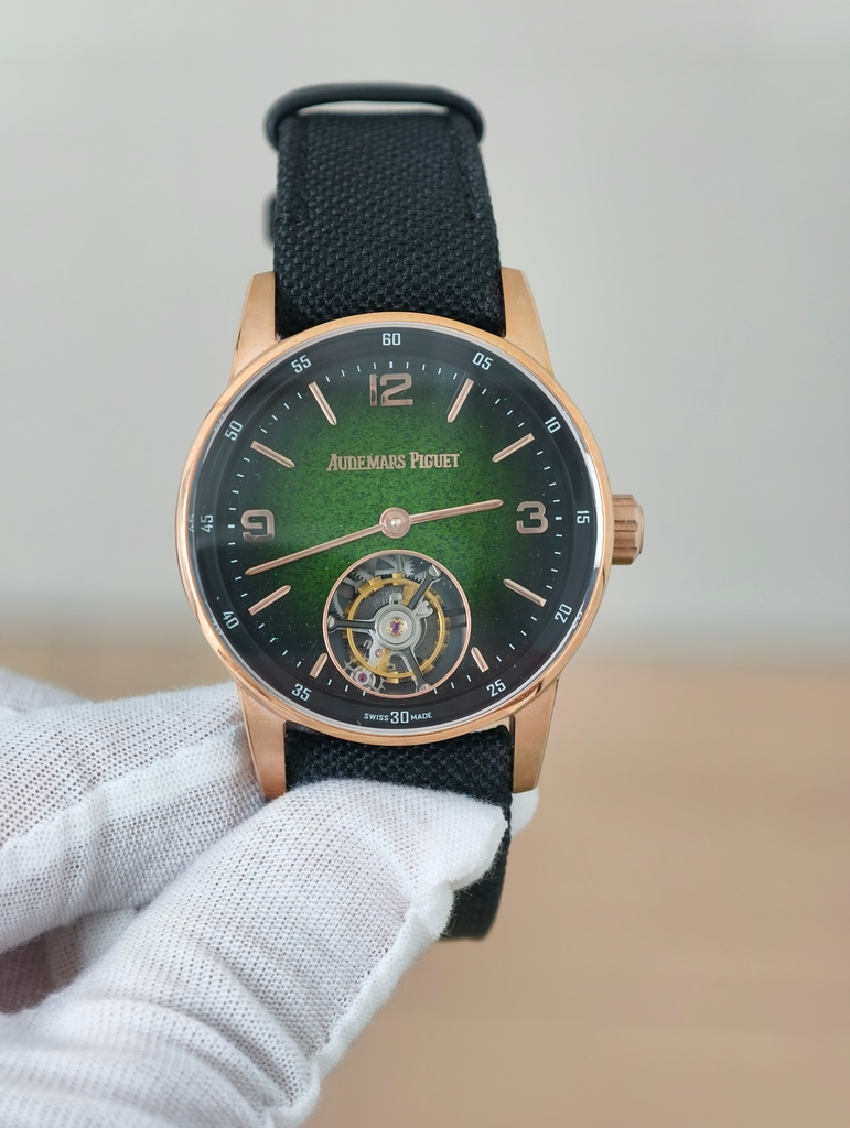 AUDEMARS PIGUET Code 11.59 Flying Tourbillon Smoked Green-Rose Gold & Black Ceramic-Manual Tourbillon