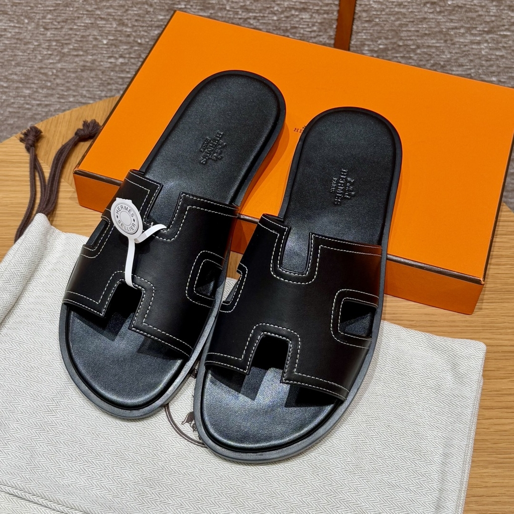 JD-620 Men’s Black Swift Slippers with Dermal Outsole