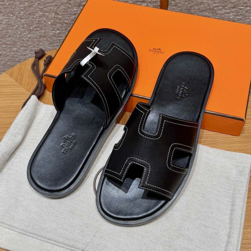 JD-620 Men’s Black Swift Slippers with Dermal Outsole