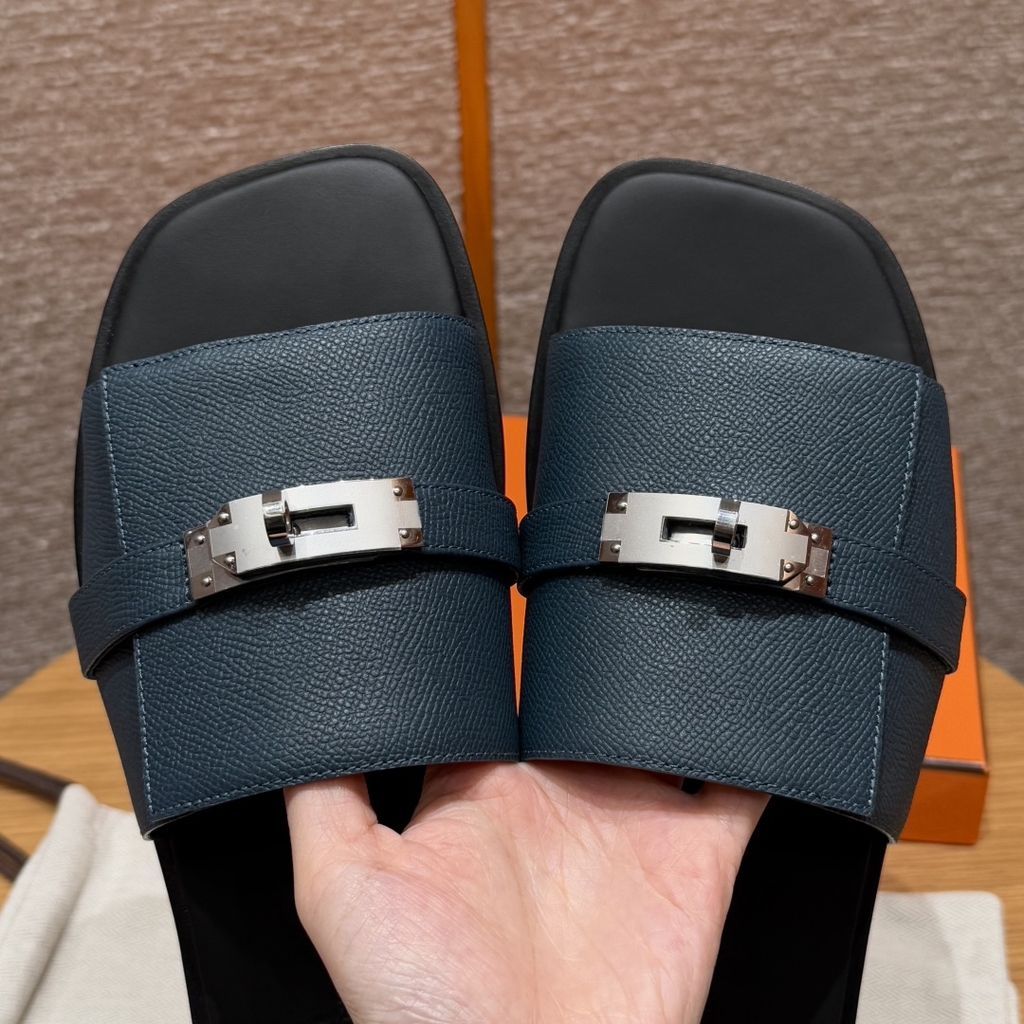 JD-680 Gabriel Men's Marine Blue Slide Sandals