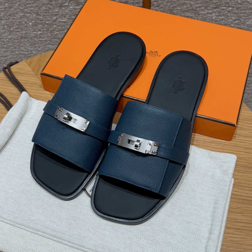 JD-680 Gabriel Men's Marine Blue Slide Sandals
