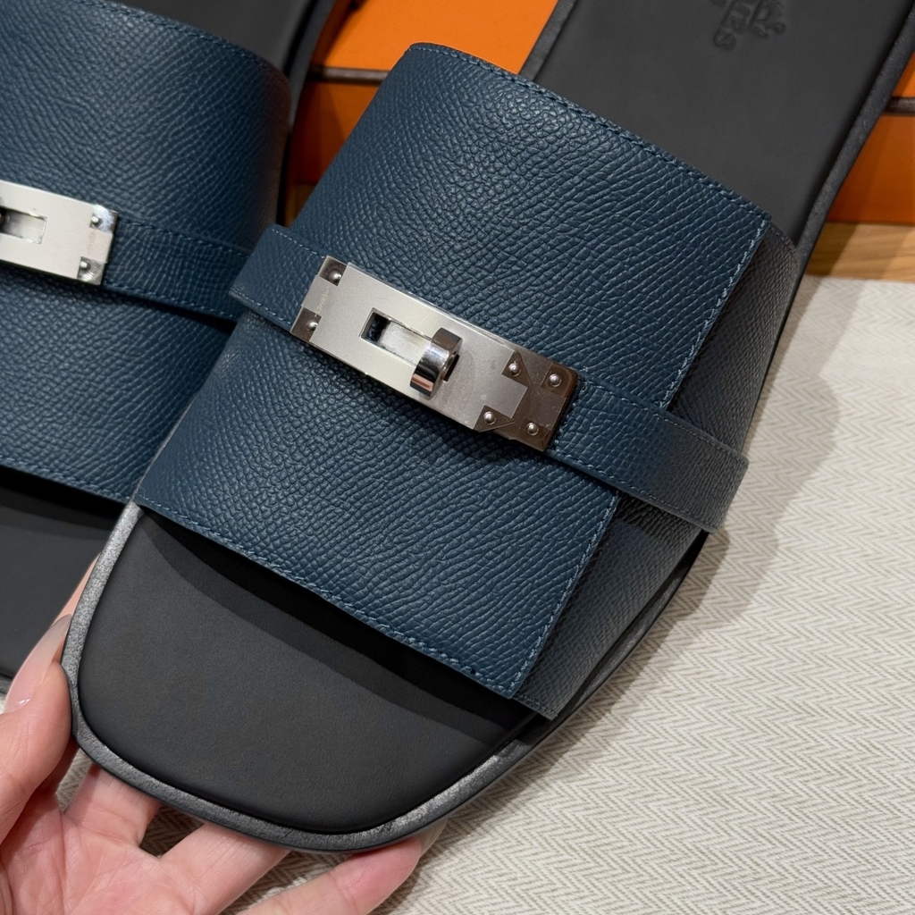 JD-680 Gabriel Men's Marine Blue Slide Sandals