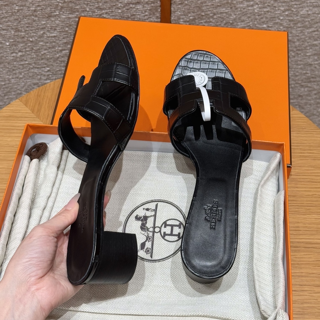 JD-2180 Black Matte Alligator High Heel Sandals