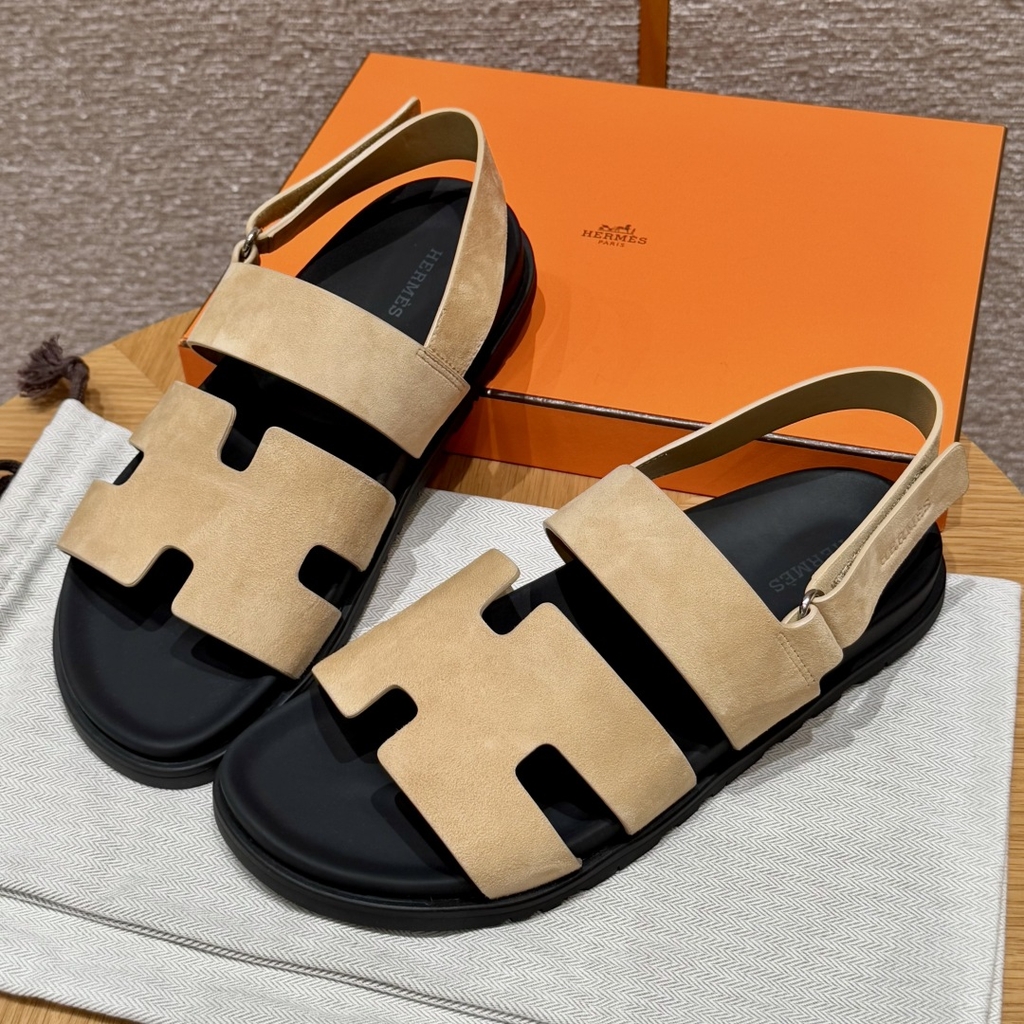 JD-650 Genius Men's Sandals Beige Suede