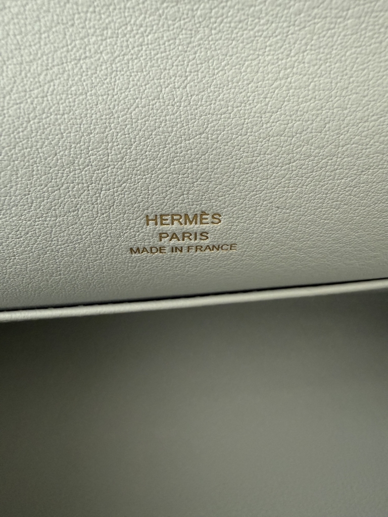 Kelly Pochette 22cm Original Leather Swift Skin N4 Gris Platine