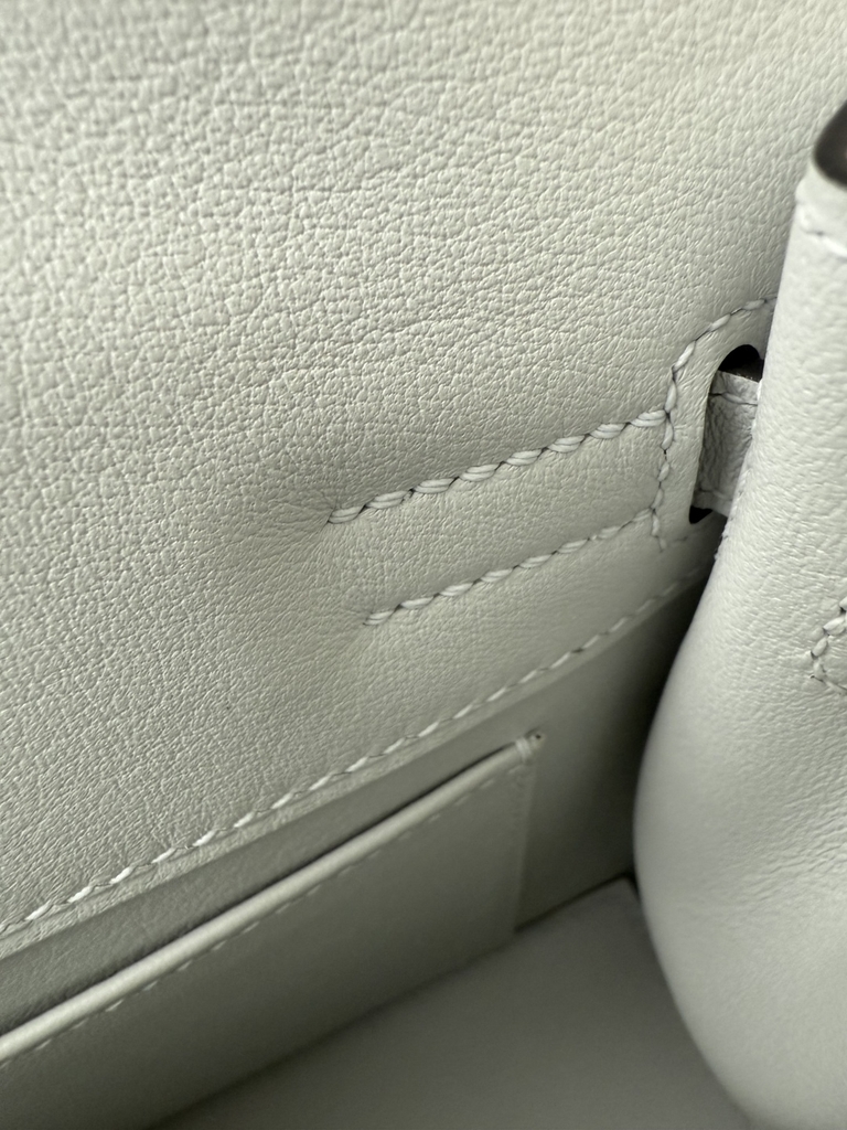 Kelly Danse 22cm Original Leather Swift Dancing Bag in Gris Platine