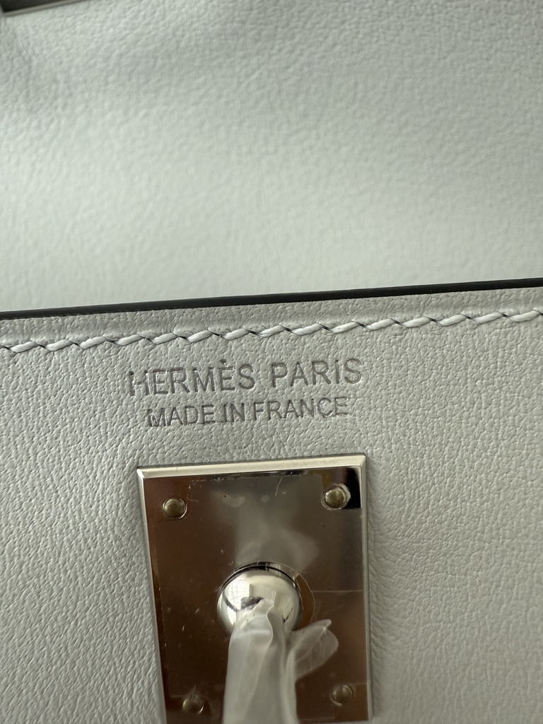 Kelly Danse 22cm Original Leather Swift Dancing Bag in Gris Platine