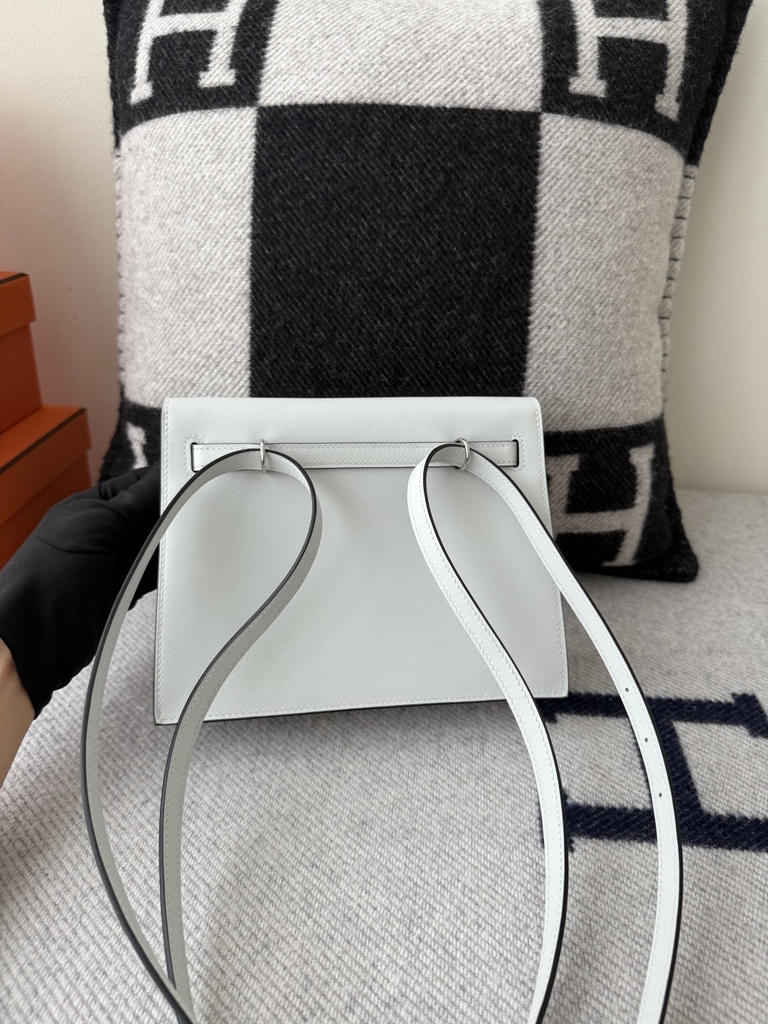 Kelly Danse 22cm Original Leather Swift Dancing Bag in Gris Platine