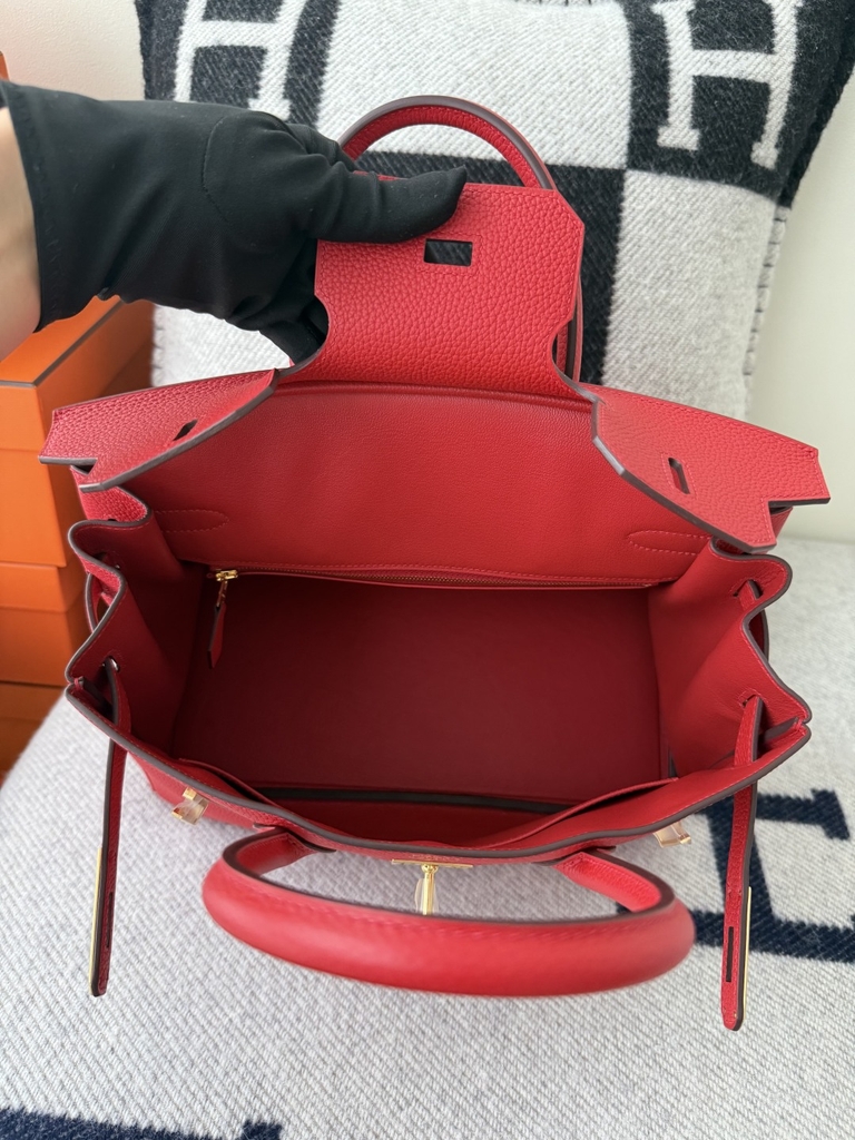 Birkin 30cm Platinum Togo Leather Bag with Gold Hardware