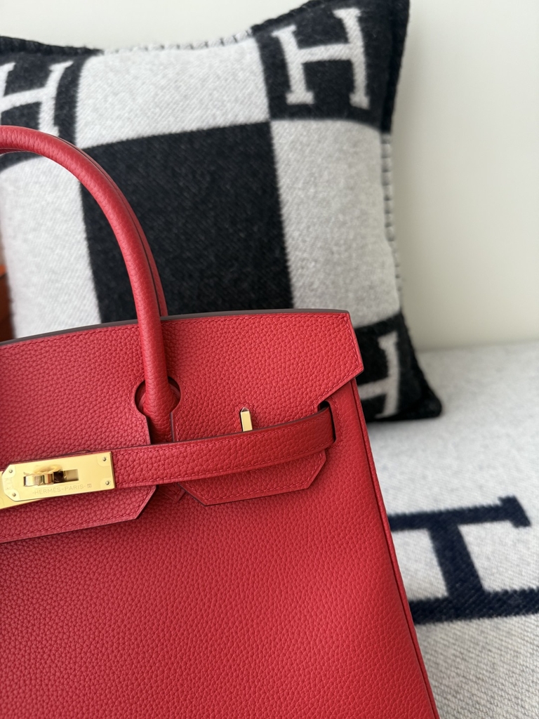 Birkin 30cm Platinum Togo Leather Bag with Gold Hardware
