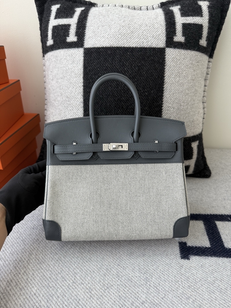 Birkin 25cm Original Leather Swift Skin Grey Misty Bag