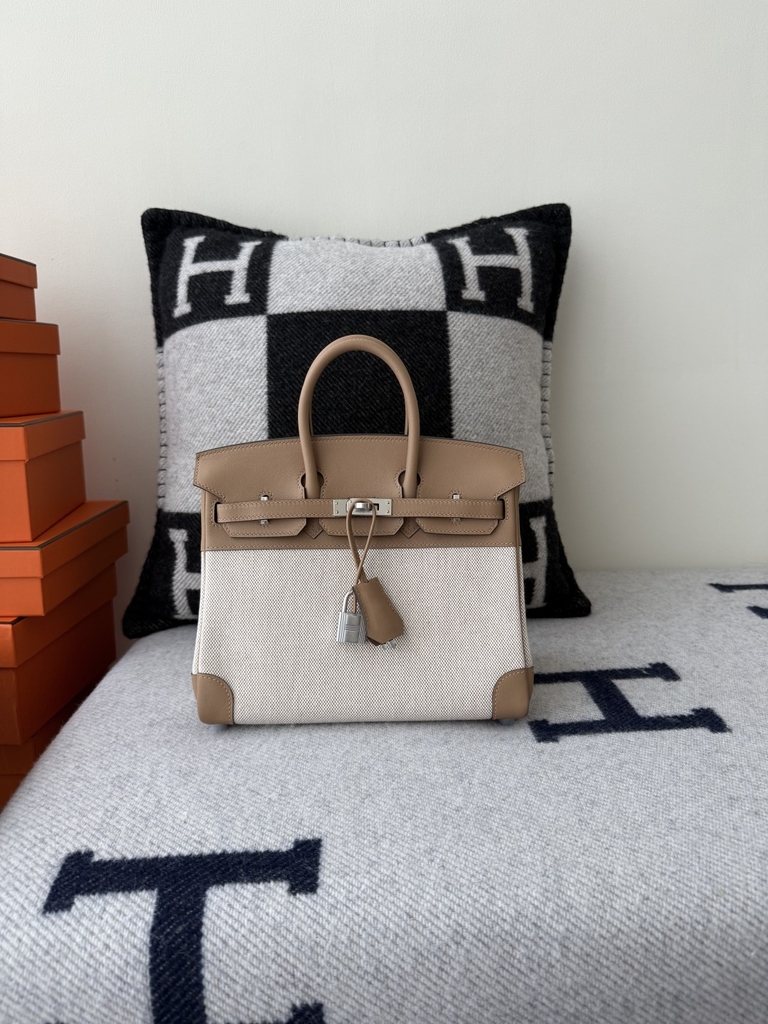 Birkin 25cm Chai Color Original Leather Handbag