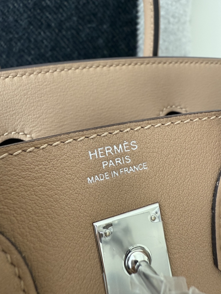 Birkin 25cm Chai Color Original Leather Handbag