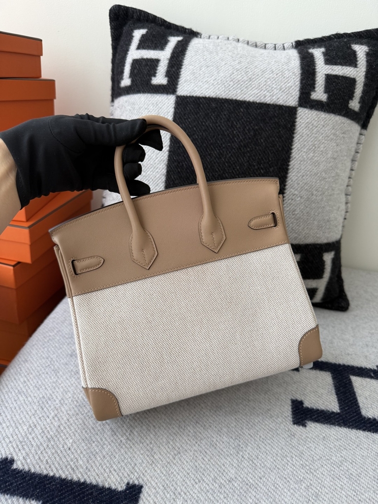 Birkin 25cm Chai Color Original Leather Handbag
