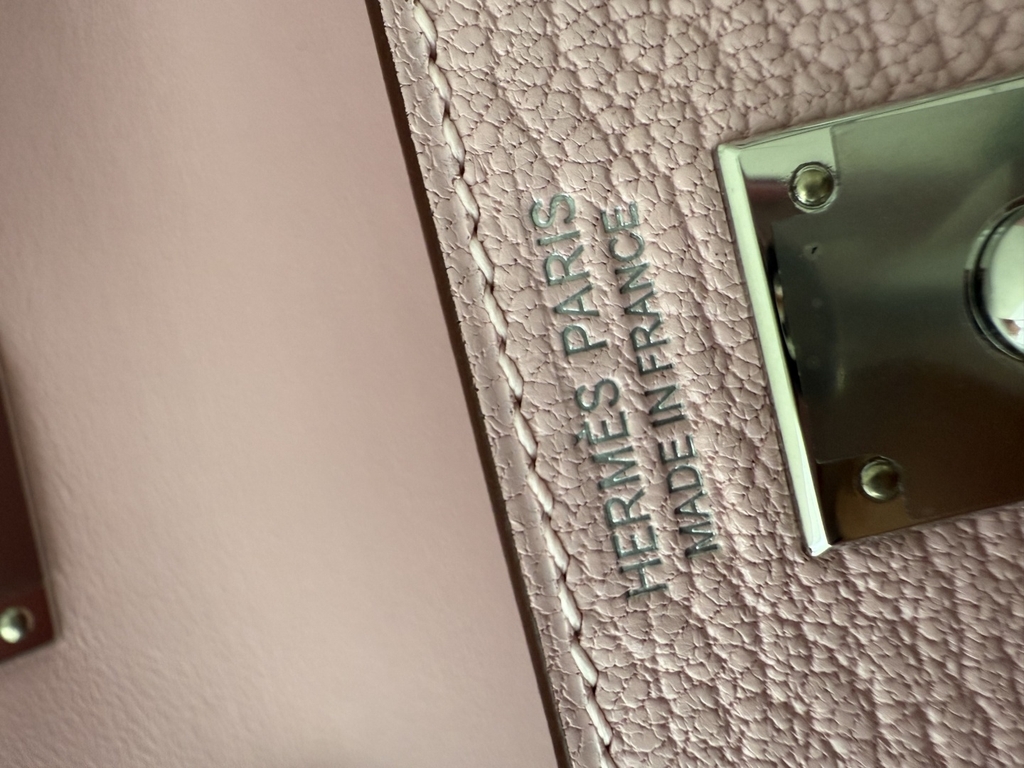 Kelly Mini II Chevre Leather Bag with Silver Hardware