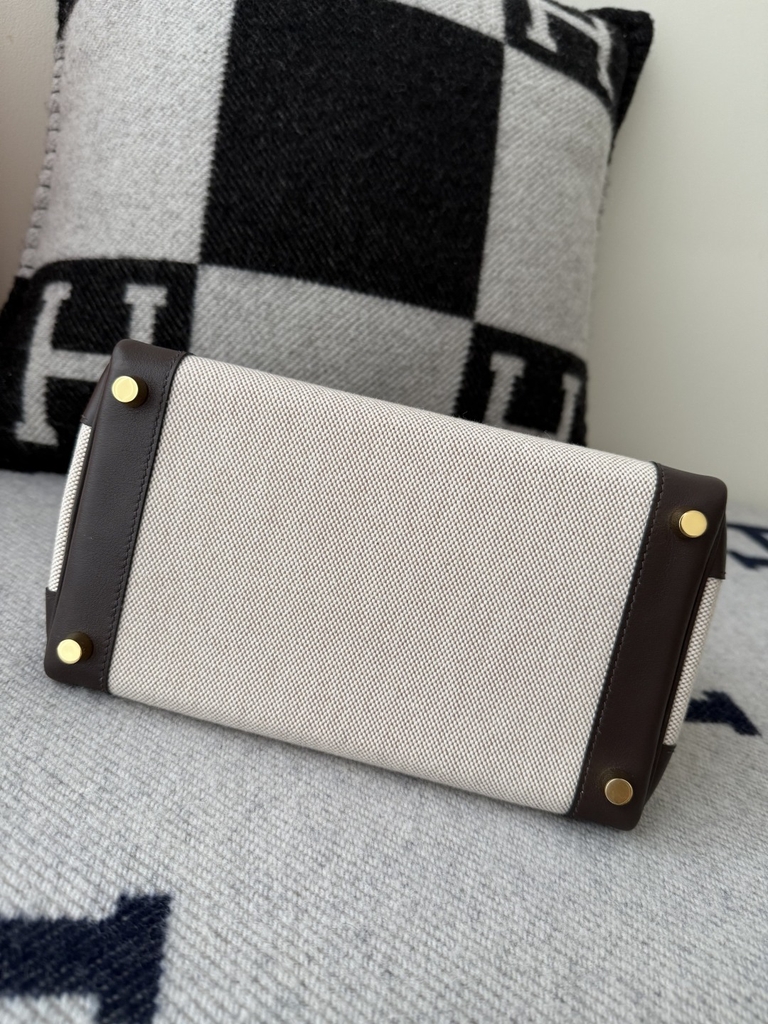 Birkin 25cm Original Leather Swift Moka Color Gold Hardware