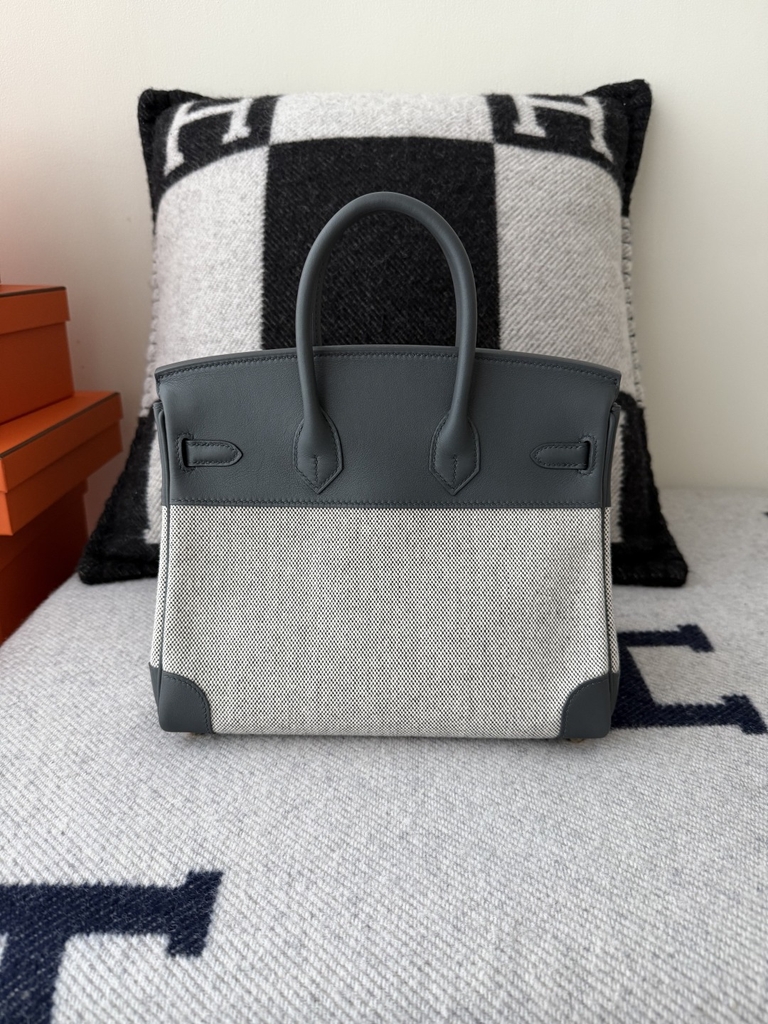 Birkin 25cm Original Leather Handbag - Gris Misty Color