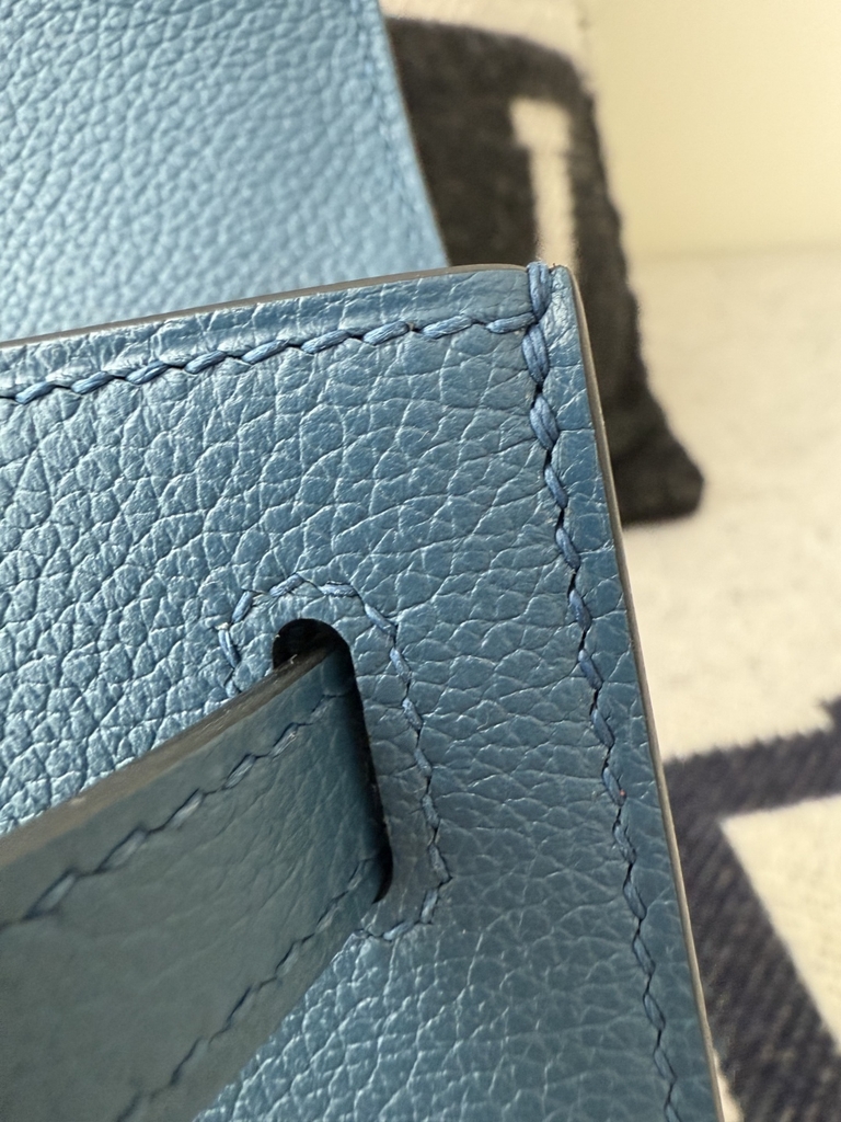 Kelly Danse 22cm Deep Blue Leather Dance Bag