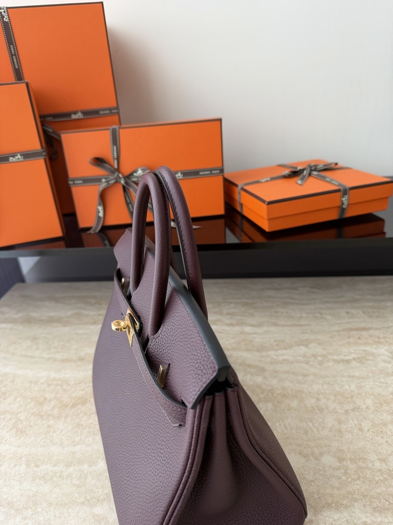 Birkin 25cm Togo Leather 0G Rouge Sellier Gold Hardware