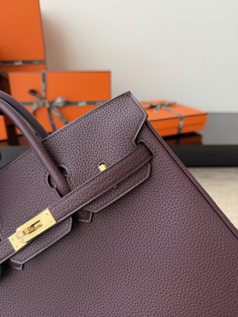 Birkin 25cm Togo Leather 0G Rouge Sellier Gold Hardware