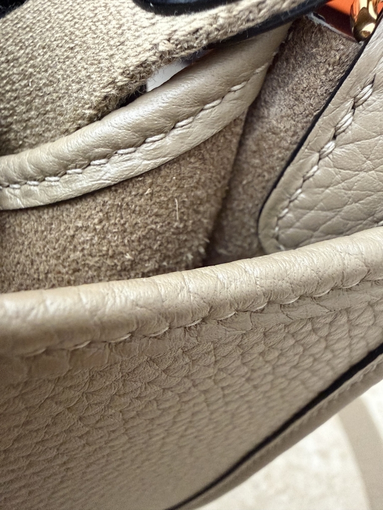 Mini Evelyne 8Q Beige Marfa Original Leather Bag