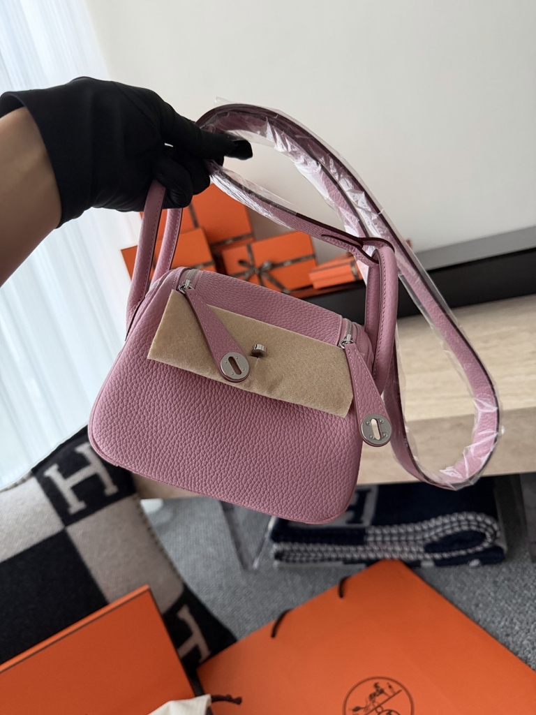 Lindy Mini Original Leather Clemence in Mauve Sylvestre with Silver Hardware