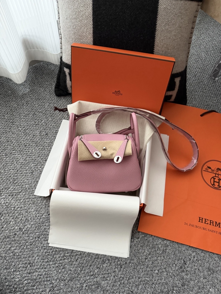 Lindy Mini Original Leather Clemence in Mauve Sylvestre with Silver Hardware