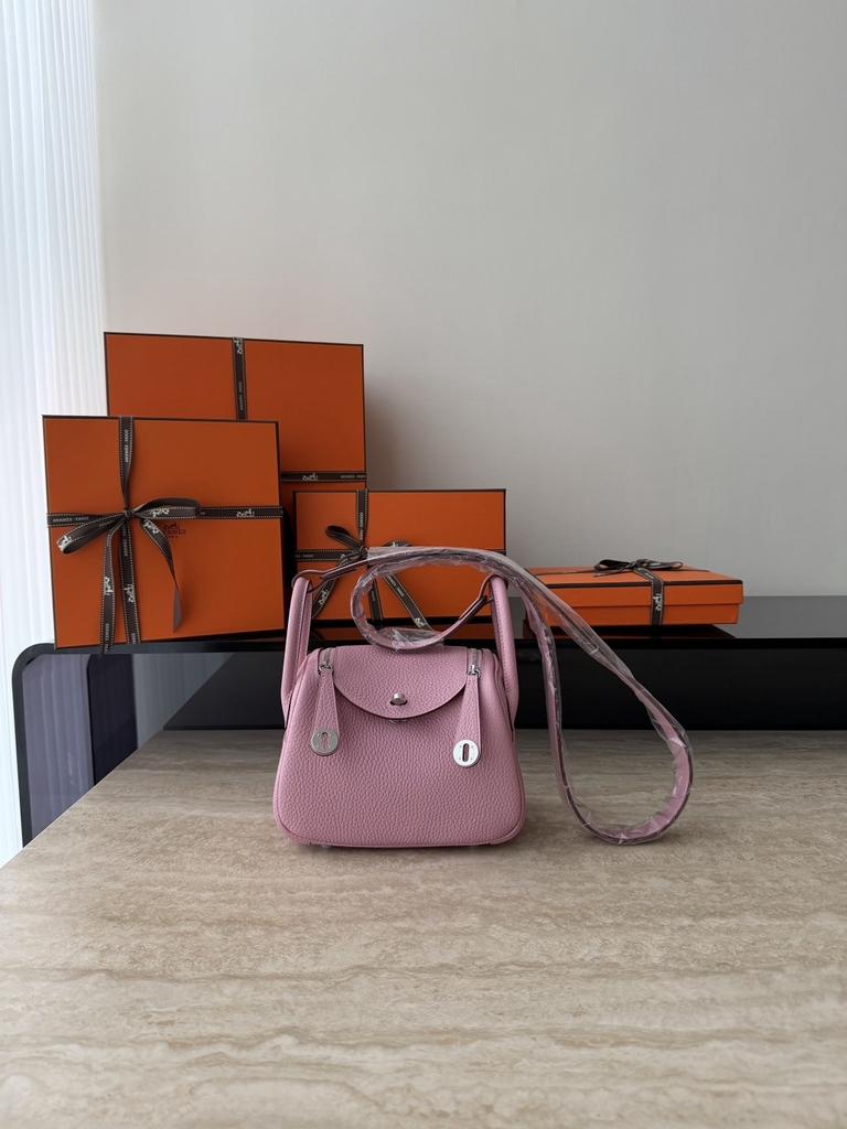 Lindy Mini Original Leather Clemence in Mauve Sylvestre with Silver Hardware