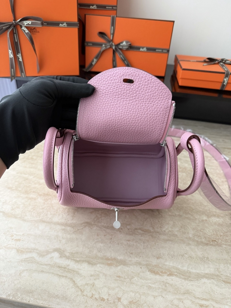 Lindy Mini Original Leather Clemence in Mauve Sylvestre with Silver Hardware