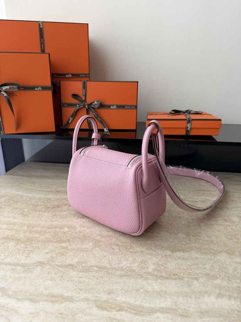 Lindy Mini Original Leather Clemence in Mauve Sylvestre with Silver Hardware