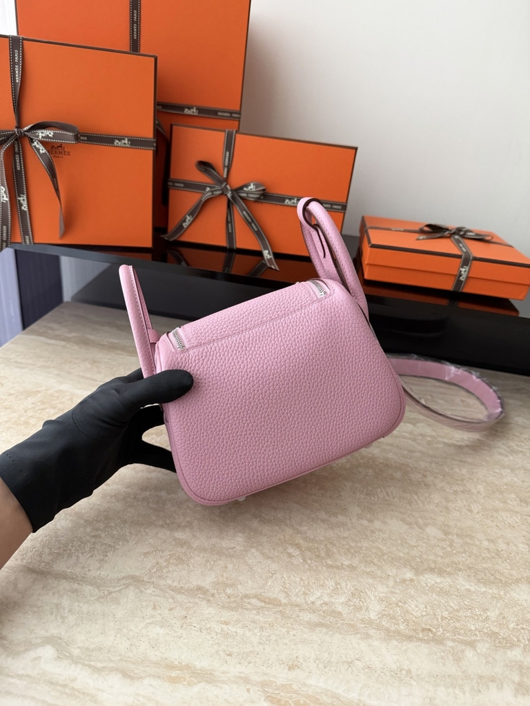 Lindy Mini Original Leather Clemence in Mauve Sylvestre with Silver Hardware