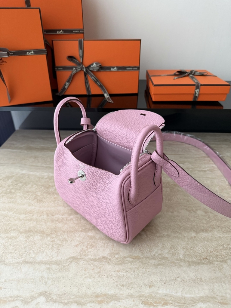 Lindy Mini Original Leather Clemence in Mauve Sylvestre with Silver Hardware