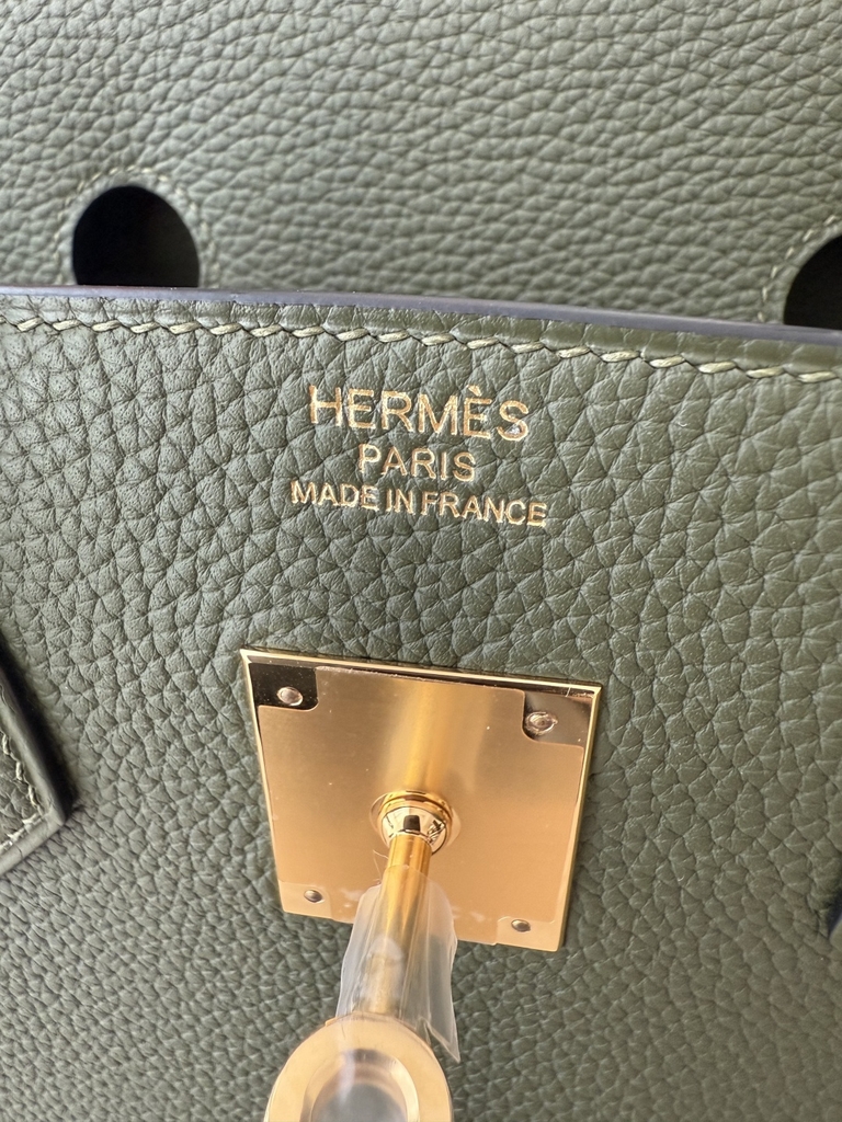 Birkin 30cm Togo Leather Bag V6 Canopy Color Jungle Green Gold Hardware