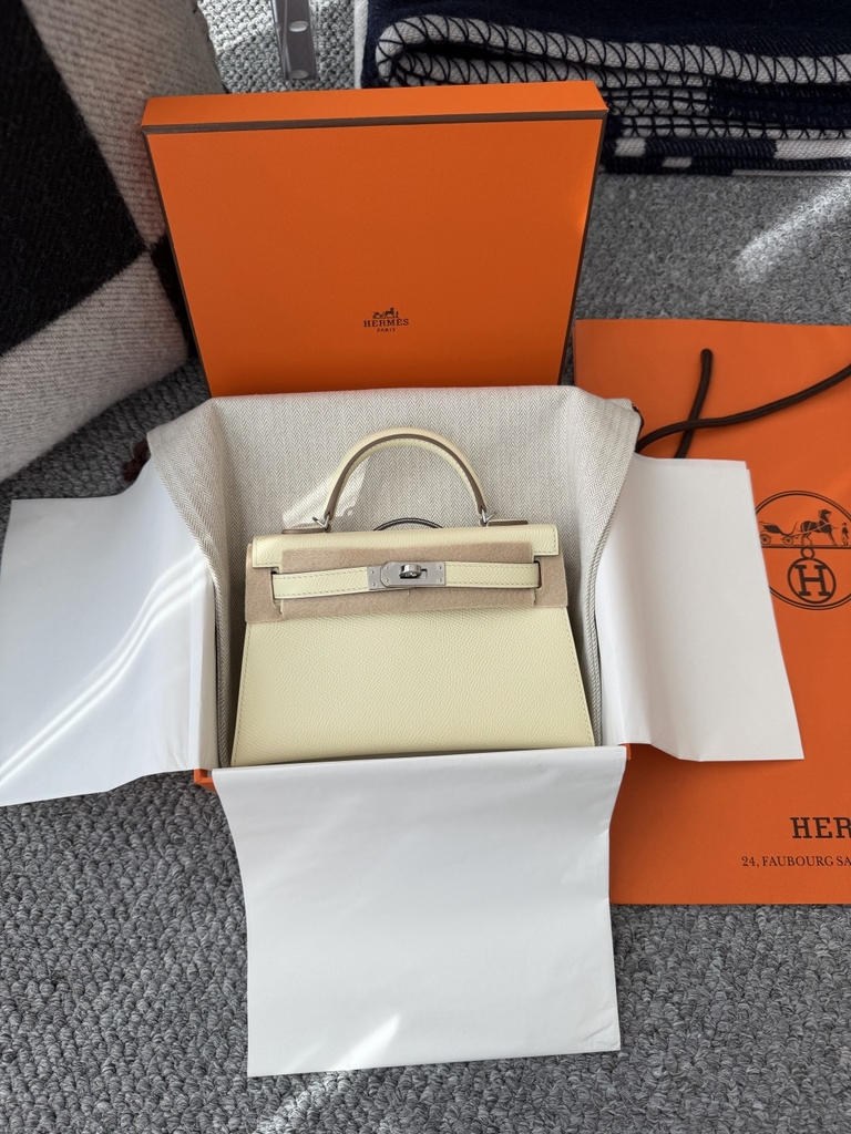 Mini Kelly II Epsom Leather Original - Jaune Milton Color