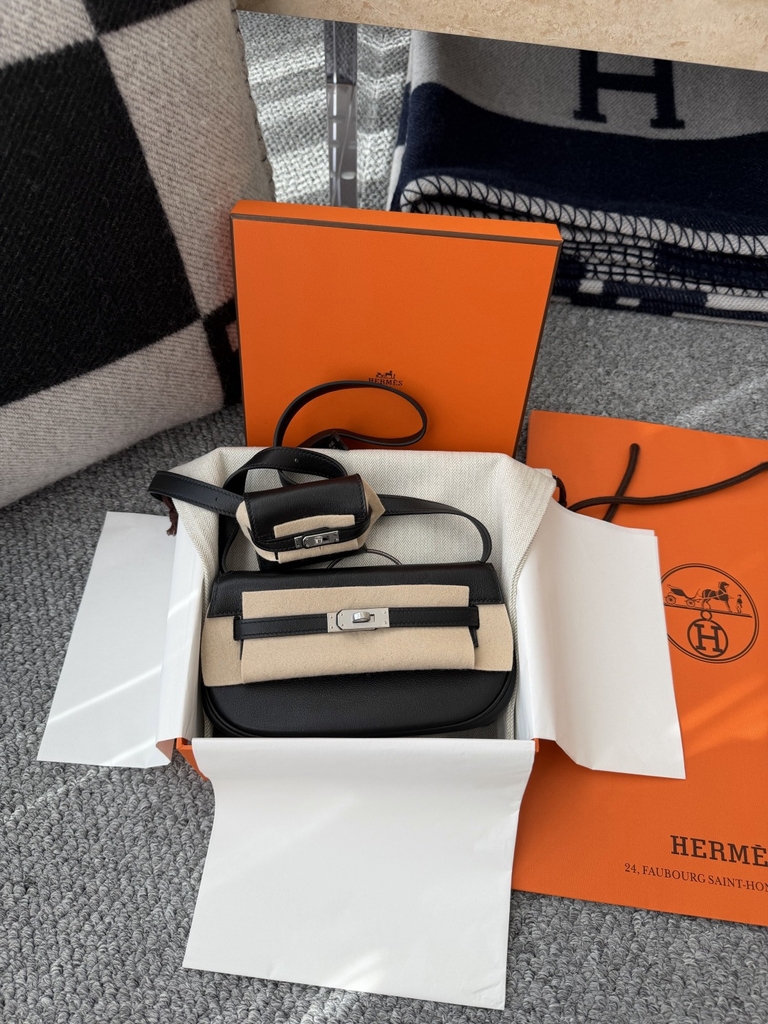 Kelly Moove Original Leather Swift Leather Bag Noir