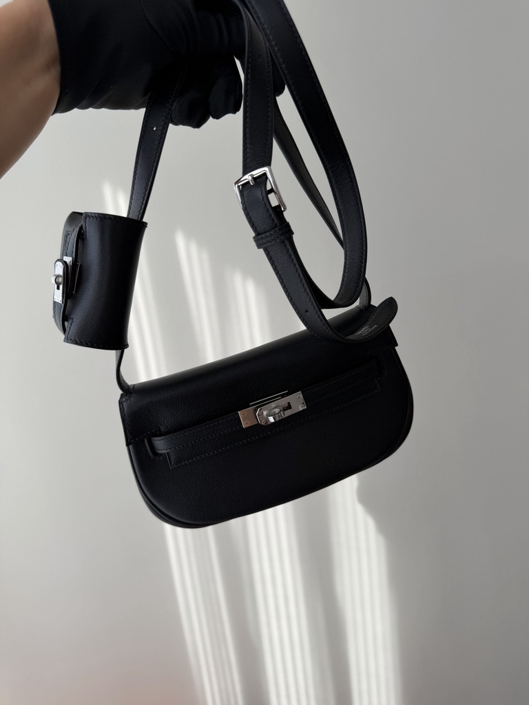 Kelly Moove Original Leather Swift Leather Bag Noir