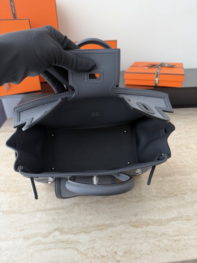 Birkin 25cm Cargo Original Leather Swift Skin Canvas Bag