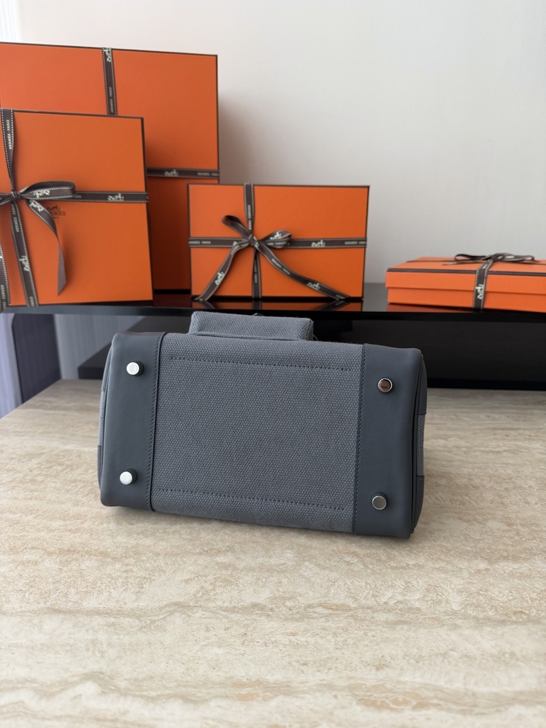 Birkin 25cm Cargo Original Leather Swift Skin Canvas Bag