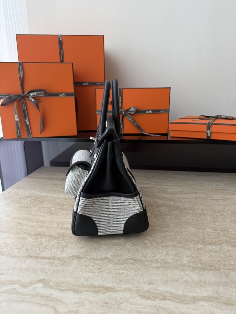 Birkin 25cm Cargo Original Leather Swift Skin Canvas Bag