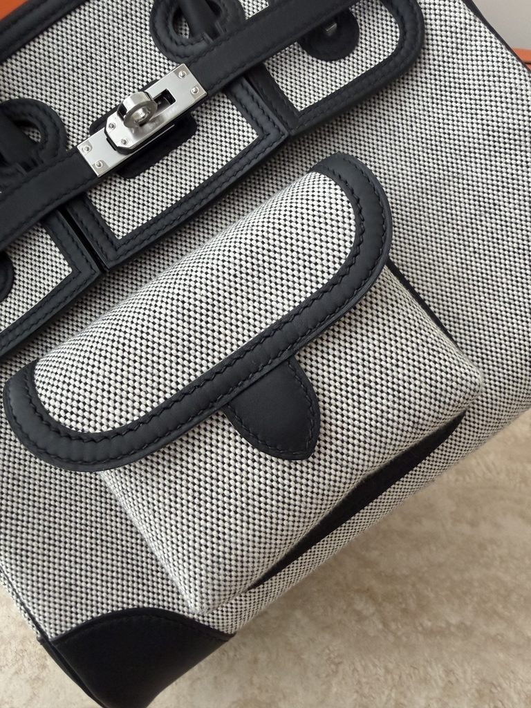 Birkin 25cm Cargo Original Leather Swift Skin Canvas Bag