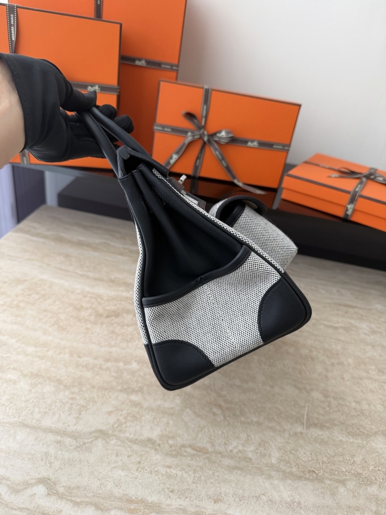 Birkin 25cm Cargo Original Leather Swift Skin Canvas Bag