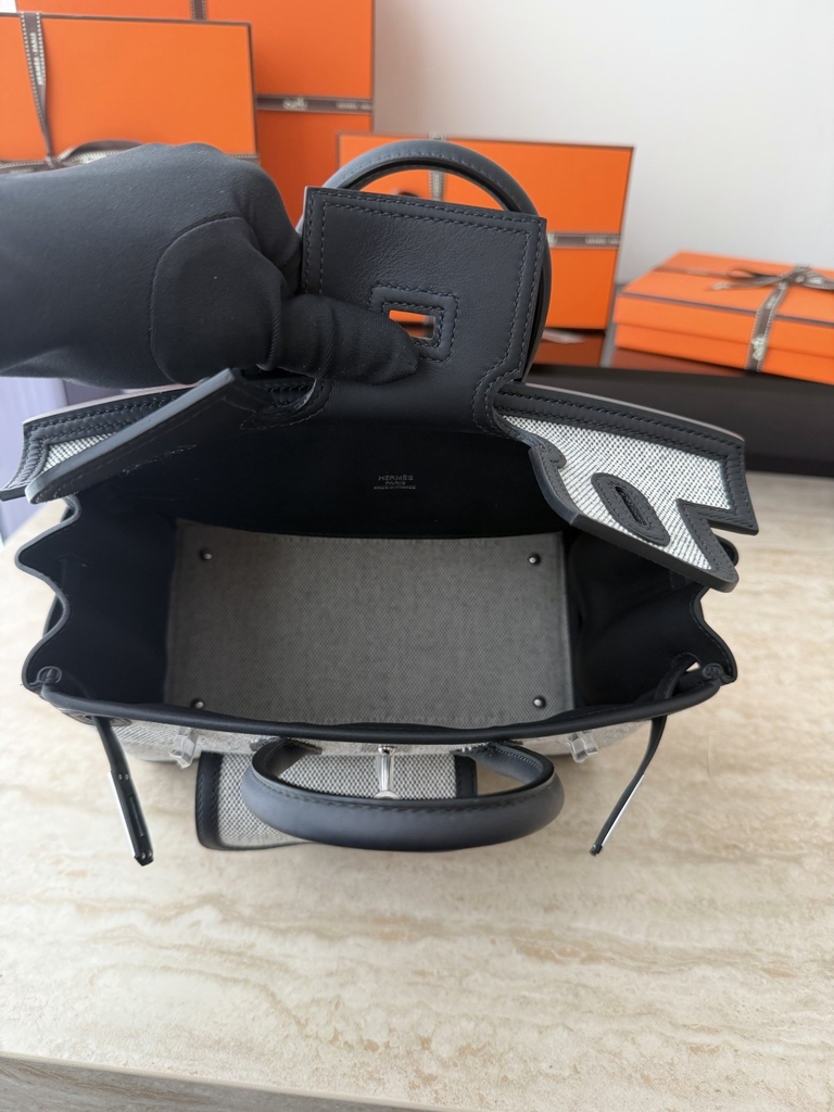 Birkin 25cm Cargo Original Leather Swift Skin Canvas Bag