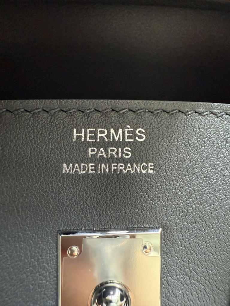 Birkin 25 Toile - Gris Misty - Swift - PHW