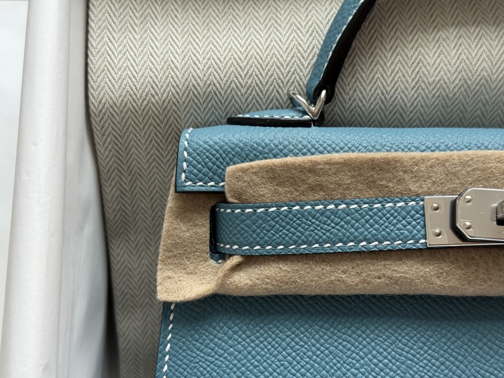 Kelly Mini - New Blue Jeans - Epsom - PHW